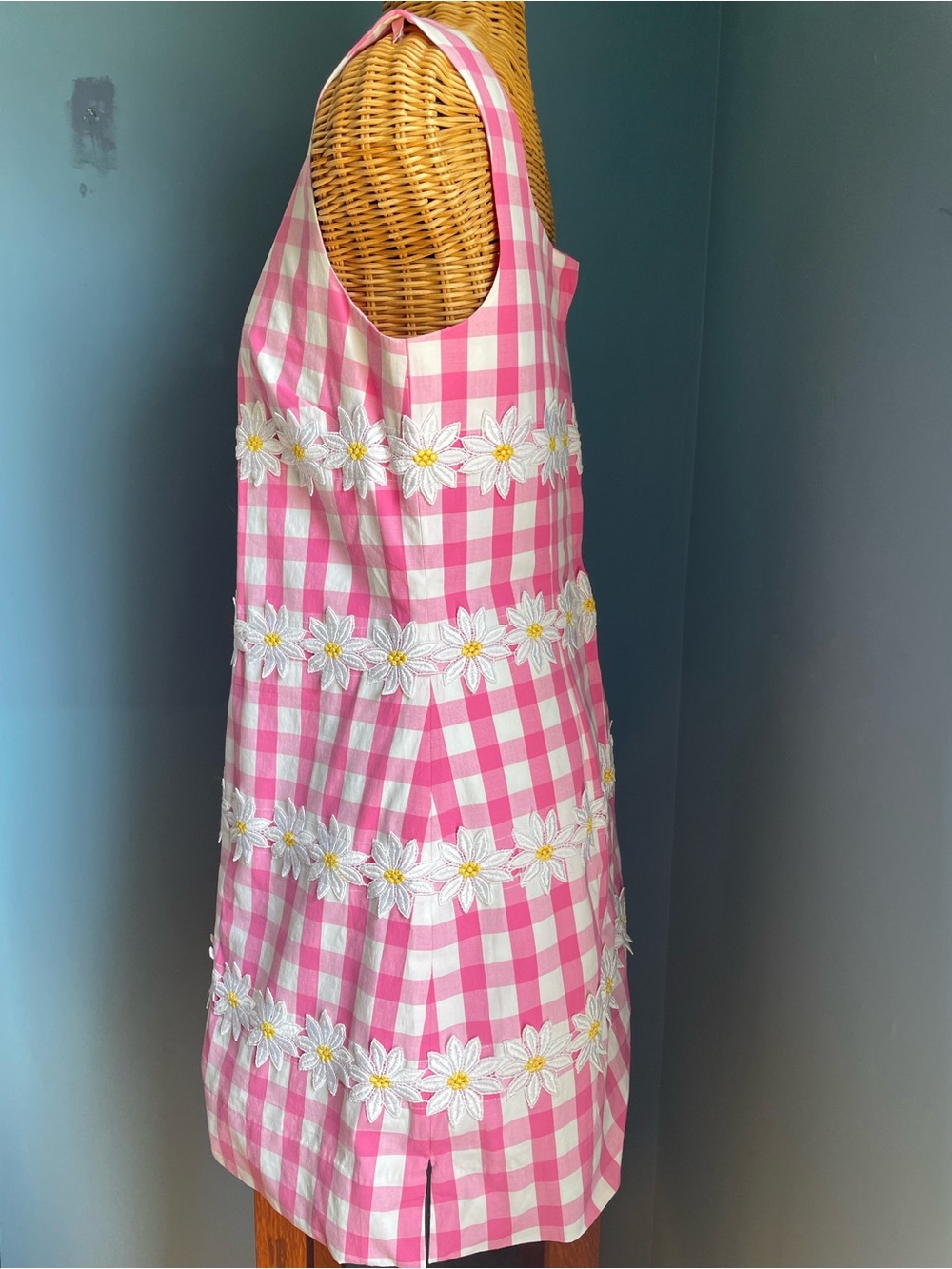 Vintage Y2K Lilly Pulitzer Shift Dress Pink White Gingham Daisy’s EUC Size 10 - Picture 6 of 12